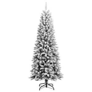 Albero di Natale Bianco e Verde in PVC PE di Medie Dimensioni con Supporti in Acciaio - Product Image 2