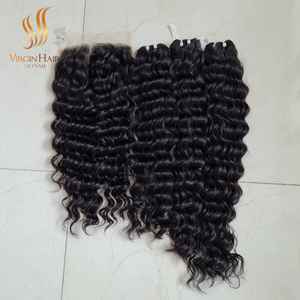 Vente en gros perruques cheveux humains sans colle vague d'eau 100% cheveux vierges vietnamiens HD dentelle couleur naturelle pour les femmes - Product Image 2