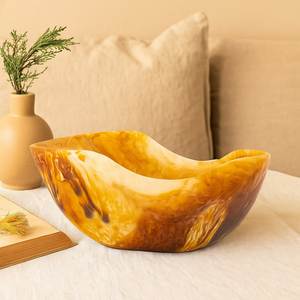 Cuenco de Resina con Patrón de Caparazón de Tortuga de Forma Irregular Artística para Decoración del Hogar - Product Image 6