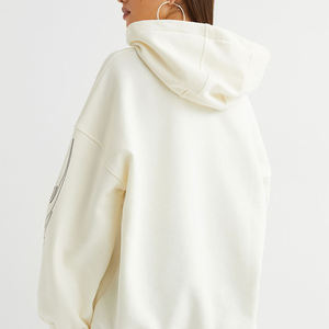 Sweat-shirt à capuche court décontracté pour femme, imprimé uni, anti-boulochage, hiver, poches brodées, manches longues, tricoté - Product Image 3