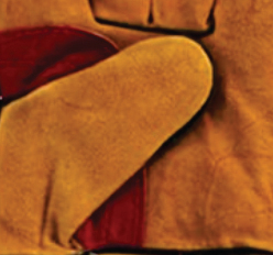 High Quality High Heat Resistance Anti-Cut Anti-Smash Breathable/Comfortable Fleece Lined Golden Cowhide Leather Welding <b>Gloves</b> - Product Image 2