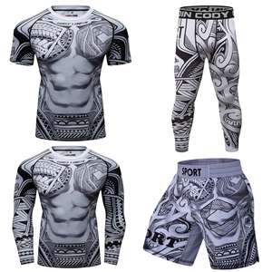 Ensemble de Rashguards et Gis de Jiu-Jitsu/MMA Respirants et à Séchage Rapide, Longueur Standard, Ensembles Nogi Unisexe à Prix Réduit - Product Image 1