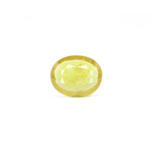 Loose 4.55 Carat Oval Cut Yellow Sapphire Gemstone for Fine Jewelry - Product Image 1