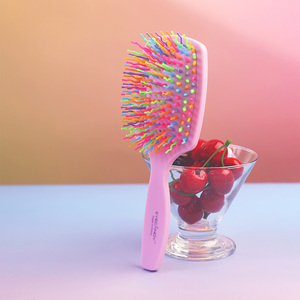 [JWORKS EXT] EYECANDY RAINBOW VOLUME S PADDLE HAIRBRUSH Detangling Comb Anti Static Scalp Massage Mirror Korea - Product Image 2