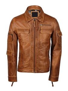 Men’s Vintage <b>Retro</b> Biker <b>Leather</b> <b>Jacket</b> – Genuine <b>Leather</b> Motorcycle Moto <b>Jacket</b> Classic Riding Outerwear Wholesale - Product Image 1