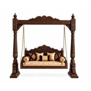Columpio de Madera Tallado a Mano Estilo Palacio Maharani - Product Image 1