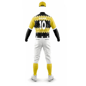 Último Diseño, Nuevo Estilo, Transpirable, Estampado, 100% Poliéster, Secado Rápido, Conjuntos de Uniformes de Béisbol con Cuello en V, Calidad Premium, Color Sólido - Product Image 4