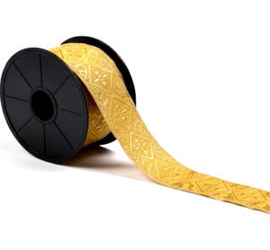 Customized Oakleaf Lace & Gold Trim Water Soluble for Garment & Ceremonial Caps - Product Image 1