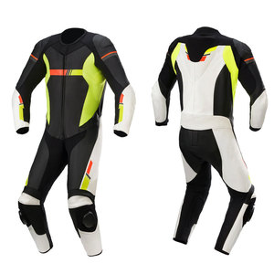 Vêtements de moto tout-terrain en cuir, combinaison de moto classique, équipement de course durable, combinaison de moto en cuir - Product Image 1