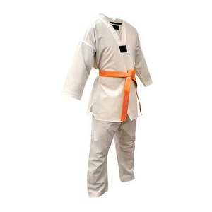 Uniforme de Taekwondo pour hommes adultes, en coton respirant et léger, col en V, tenue d'entraînement confortable pour la pratique des arts martiaux - Product Image 3
