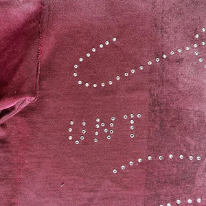 Camiseta Corta Oversize para Hombre, Manga Corta, Estampada, Estilo Urbano, Cuello Redondo, Jersey de Algodón, Patrón Rojo, Logotipo Frontal, en Oferta Online - Product Image 6