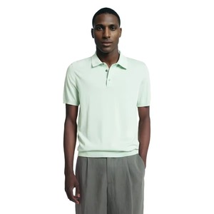 Chemises polo en coton noir personnalisées, chemises polo d'été pour hommes - Product Image 1