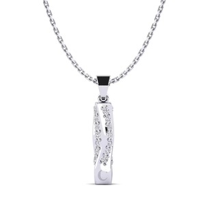 Pendentif élégant en argent plaqué moissanite, design unique avec breloque en cristal, style hip-hop, bijou unisexe. - Product Image 2