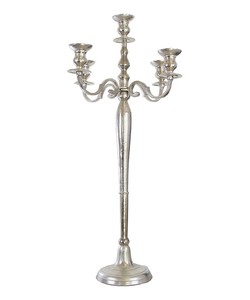 Porte-bougie en aluminium fait main, sculptural et moderne, en métal, élégant centre de table décoratif - Product Image 1