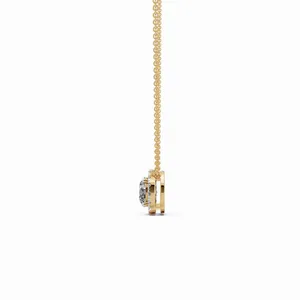 จี้เพชรทรงกลมแบบวงแหวนรอบดวงดาว ประดับเพชรทรงกลม 18K ทองคำขาว 22 เม็ด - Product Image 4