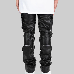 Pantalon en cuir véritable pour homme, vente flash, pantalon de jogging en cuir, qualité supérieure, streetwear, pantalon en cuir souple pour adultes - Product Image 3