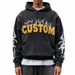 Custom Logo 100% Cotton Winter Zipper-Up Oversized <b>Lined</b> <b>Hoodie</b> Manufacturer Offering Personalized Embroidery Printed Fleece - Product Image 1