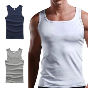 High Quality Summer Gym <b>Singlets</b> New Casual Plain Plus Size Eco-Friendly Quick-Dry 100% Cotton Breathable <b>Men</b> Tank Top <b>for</b> <b>men</b> - Product Image 2