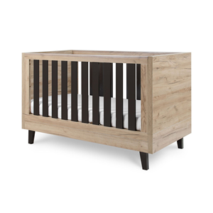 Berceau pour bébé en bois de style européen multifonctionnel, design à côtés rabattables, finition non toxique 2102426 - Product Image 1
