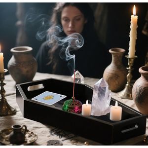 Vassoio da 14,2 pollici a forma di bara gotica di Halloween, robusto in legno, per salumi, decorazione bagno, contenitore alimentare da cucina, design a furgone - Product Image 4