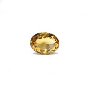 Natural Citrine Gemstone 4.35 Carat 12mm Polished Carved Yellow Stone for Jewelry Making - Product Image 1