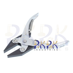 Parallel <b>Flat</b> <b>Nose</b> <b>Plier</b> Serrated jaws with spring 125mm Jewellery Making Tools for Watch Optical Bending Wrapping Diy Use - Product Image 1