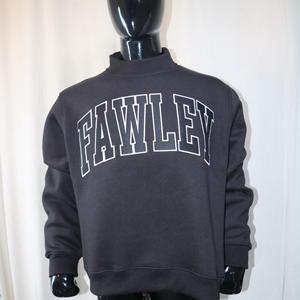 Sudadera FAWLEY con cuello simulado, 450 GSM, nombre personalizado, bordado en aplique, corte holgado, 100% algodón, felpa francesa. - Product Image 3