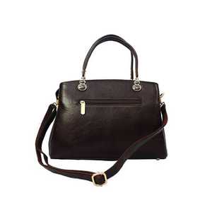 Bolso Tote Casual de Cuero Genuino, Gran Capacidad, Cierre de Cremallera, Correa para el Hombro, Estilo Minimalista, Uso Diario, Marrón, Unisex - Product Image 2