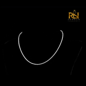 Collier tennis en diamants de laboratoire taille ronde, collier éternité taille brillant ronde, or massif 9K 14K 18K, bijoux fins - Product Image 5