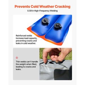 Sacche d'acqua per copertura piscina a doppia camera da 8 piedi, 5 pezzi, in PVC spesso 0,4 mm con pesi a vite a tenuta stagna, coperture e avvolgitori - Product Image 5