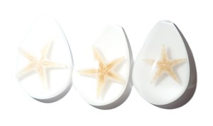 Starfish Real Specimen Plastic Cabochon Pear Shape Cut <b>Top</b> 33x22 mm White Flat Bottom for Crafts and Jewelry Making - Product Image 6