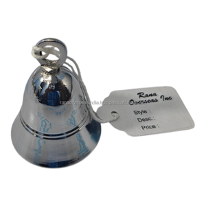 Cloche suspendue élégante en laiton finition argentée, moderne et écologique, pour la décoration murale ou de porte, idéale pour le yoga, la méditation ou comme cadeau. - Product Image 1