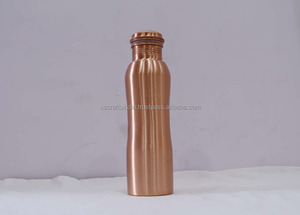 Modern 500ml Copper Water Bottle Easy Grip Metal Lid Direct Drinking <b>Thermal</b> Feature Matt Polish Finish Customizable Back School - Product Image 2