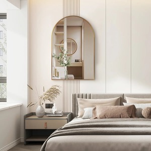 Luxury <b>Gold</b> Metal Wall <b>Mirror</b> Modern Decorative Accent <b>Mirror</b> for Hotel Living Room and Bedroom At Best Price - Product Image 2