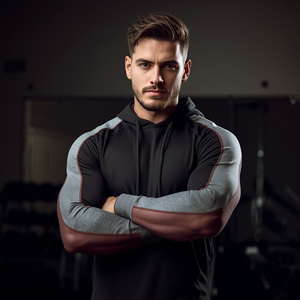 เสื้อฮู้ดออกกำลังกายแขนสั้น น้ำหนักเบา ระบายอากาศได้ดี ผลิตจากผ้าฝ้ายฟลีซ พร้อมบริการรับผลิตแบบ OEM ODM - Product Image 3