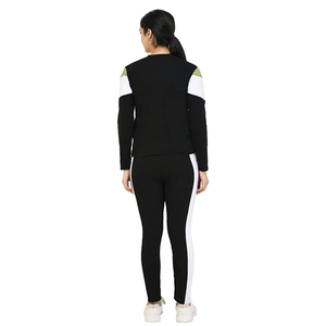 Women's Color Blocking Tracksuit Set Full Sleeve Zipper Sporty Style Breathable Spandex <b>Polyester</b> <b>Joggers</b> With Side Pockets - Product Image 2