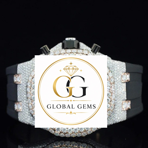 Best Quality Elegant White Gold Iced Out Diamond Watch Full Luxury Studded Timepiece for Men and Women Available at Export Price - Product Image 2