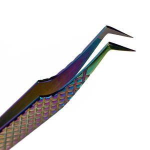 Pinzas Profesionales para Pestañas, de Acero Inoxidable, Herramienta para Extensión de Pestañas, para Salón de Belleza, Estudio de Maquillaje, Aplicación de Pestañas - Product Image 2