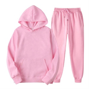 Ensemble de survêtement unisexe respirant, personnalisé, 60% coton 40% polyester, style corset chaud, deux pièces, uni, pour femmes - Product Image 2