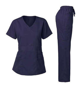 Conjunto de Uniformes Médicos de Tela Suave, Transpirable, Ajuste Flexible y Cómodo para Hospital, Clínica, Enfermería y Cuidado Diario de la Salud - Product Image 3