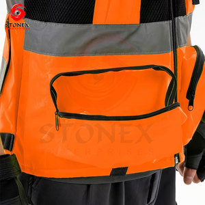 Safety Vest Reflective High Visibility Warning Waistcoat Polyester Workwear for Road <b>Running</b> Traffic Use - Product Image 3