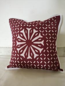 Housse de coussin de luxe faite main avec appliques, 100 % coton, écologique, lavable, style indien ajouré, ethnique, pour la maison – Meilleures ventes - Product Image 5