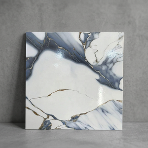 Azulejos de baño de cerámica pulida blanca de 40x40cm, azulejos de estacionamiento de porcelana resistentes para exteriores antideslizantes de 400x400mm, diseños de pisos - Product Image 2