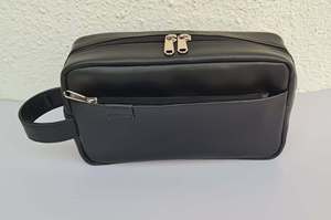 ADORA Colgante de Cuero Ligero y Grande para Bolso, Cierre de Cremallera, Accesorios de Viaje Duraderos para Mujeres y Hombres, Cosméticos de Afeitado - Product Image 3