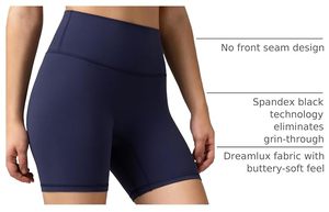 Shorts Deportivos de Cintura Alta para Mujer, Color Sólido, Tejido Elástico, Estilo Deportivo, Cintura Elástica, Secado Rápido - Product Image 3