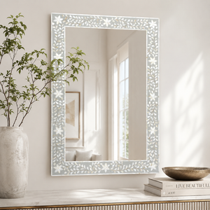 Premium Shell Mosaic Wall <b>Hanging</b> <b>Mirror</b> Luxury Handcrafted Mother of Pearl Inlay Decorative <b>Mirror</b> for Interior Design - Product Image 5