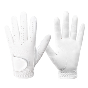 White Cabretta Leather <b>Golf</b> Glove Breathable Outdoor Sports Men Women Adult Finger Protection - Product Image 1