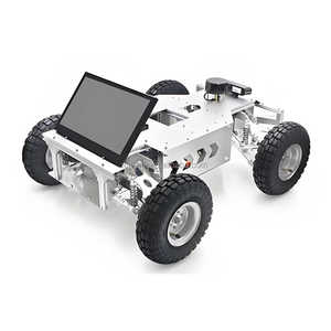 Plateforme de chariot robotisé UGV 4x4 avec châssis à roues et système de suspension indépendant, compatible avec la conduite télécommandée - Product Image 3