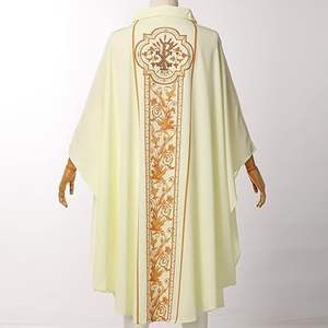 Último Diseño Túnica de Iglesia Bordada con Estampado, Larga hasta el Suelo, Tallas Grandes, Vestimenta Étnica Blanca, Túnica de Clérigo para Sacerdote, Transpirable - Product Image 2