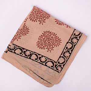 Foulard carré doux en coton imprimé au bloc Bagru, 55x55cm, bandana écologique respirant pour femme, toutes saisons - Product Image 6